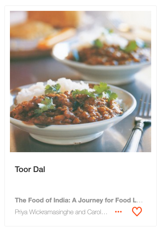 Toor Dal from The Food of India by Priya Wickramasinghe