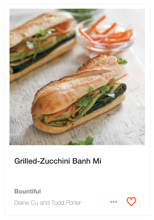 Grilled-Zucchini Banh Mi from Bountiful by Todd Porter