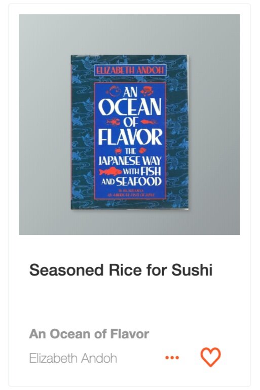 Seasoned Rice for Sushi recipe from An Ocean of Flavor coobook
