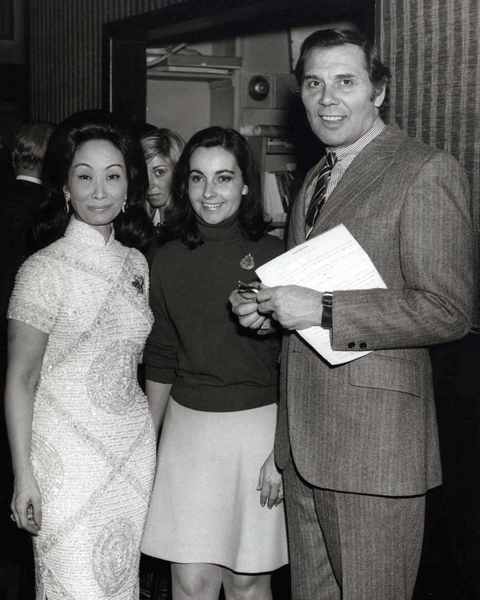 Irene Kuo with banquet MC Gene Rayburn. Shared with permission from the Irene Kuo estate.
