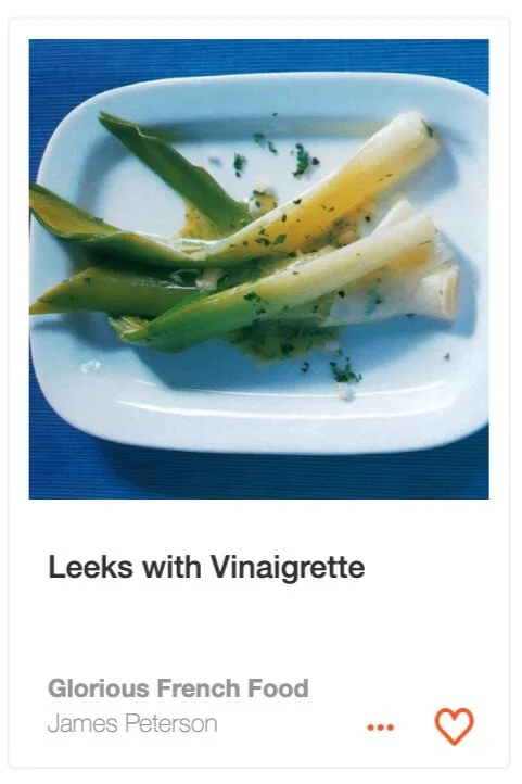 Leeks with Vinaigrette from Glorious French Food