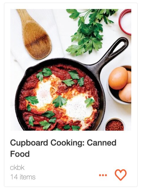 Cupboard Cooking: Canned Food recipe collection