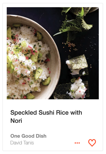 Speckled Sushi Rice with Nori from One Good Dish