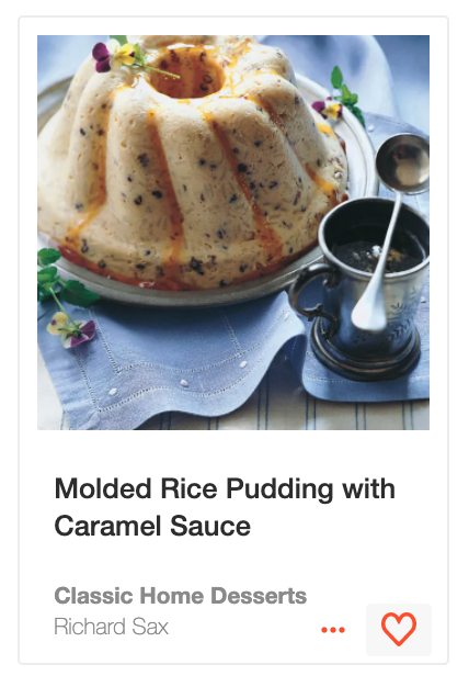 Molded Rice Pudding with Caramel Sauce from Classic Home Desserts