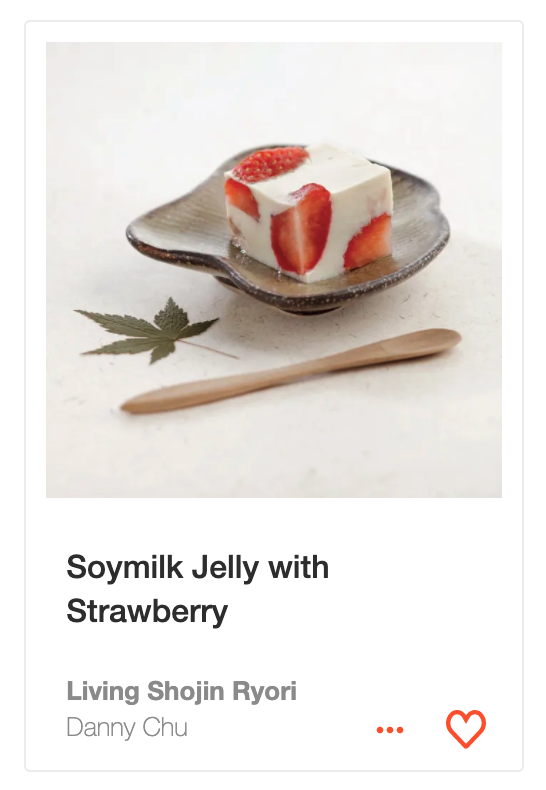 Soymilk Jelly with Strawberry from Living Shojin Ryori
