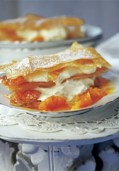 Filo Millefeuille with Oranges.
