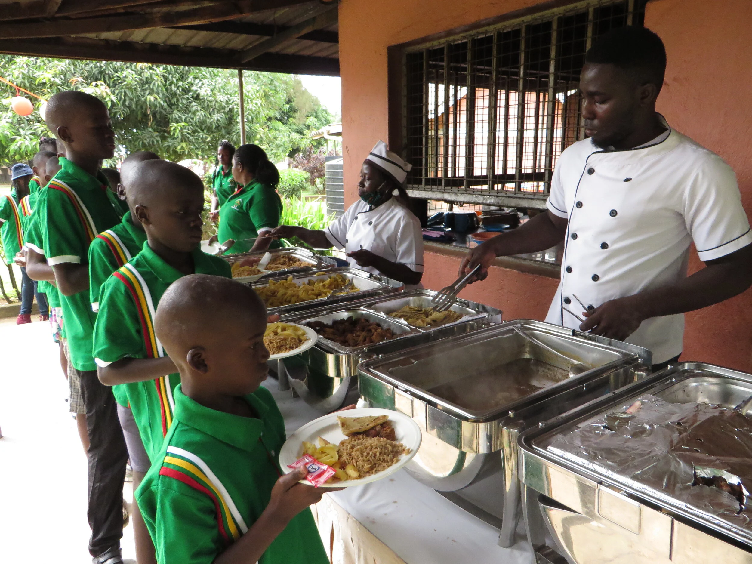 What a treat - being served, no preparation, no cooking, and no washing up!