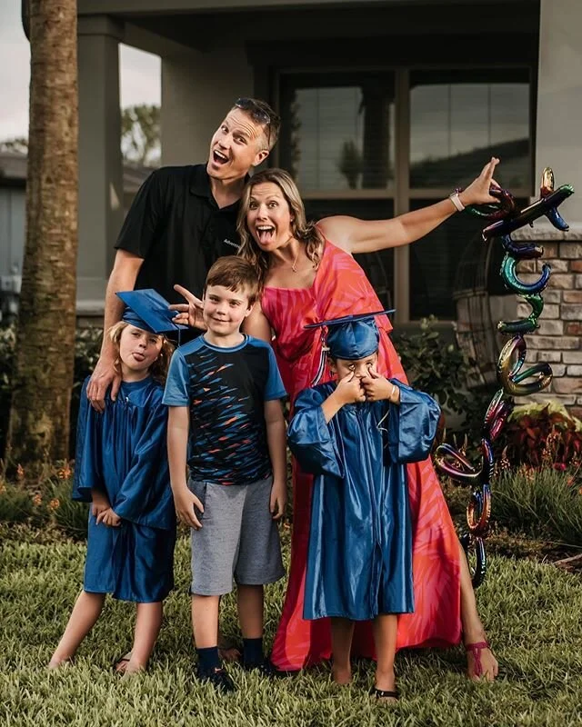 PreK Grad and 2nd grade are a wrap! Today was bittersweet for sure. Our teachers are so special. They have adapted in ways they never dreamed. And our kids? Resilient. They&rsquo;re too young to fully process all of this. 
We finally got some family 