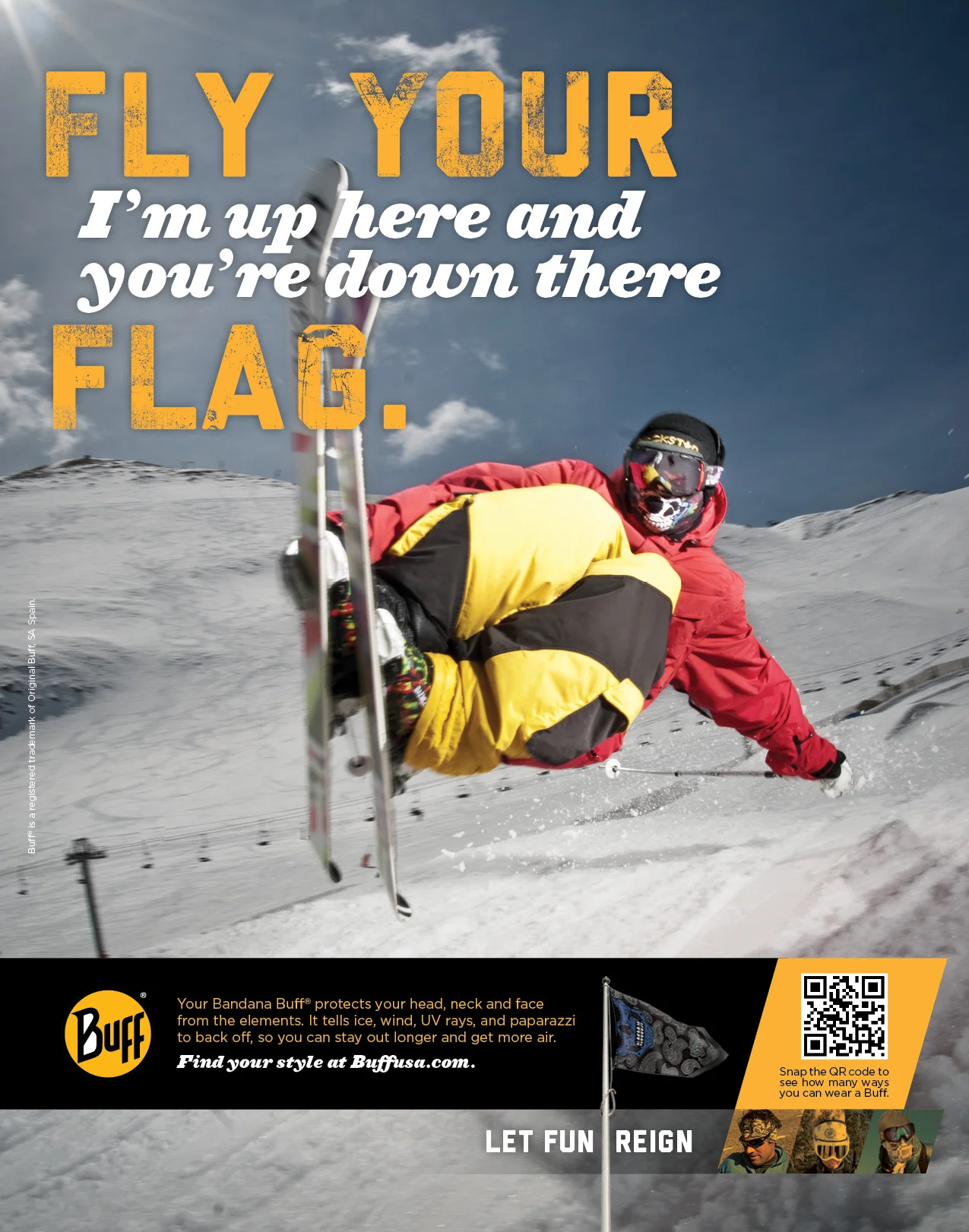 Print ad for ski publication