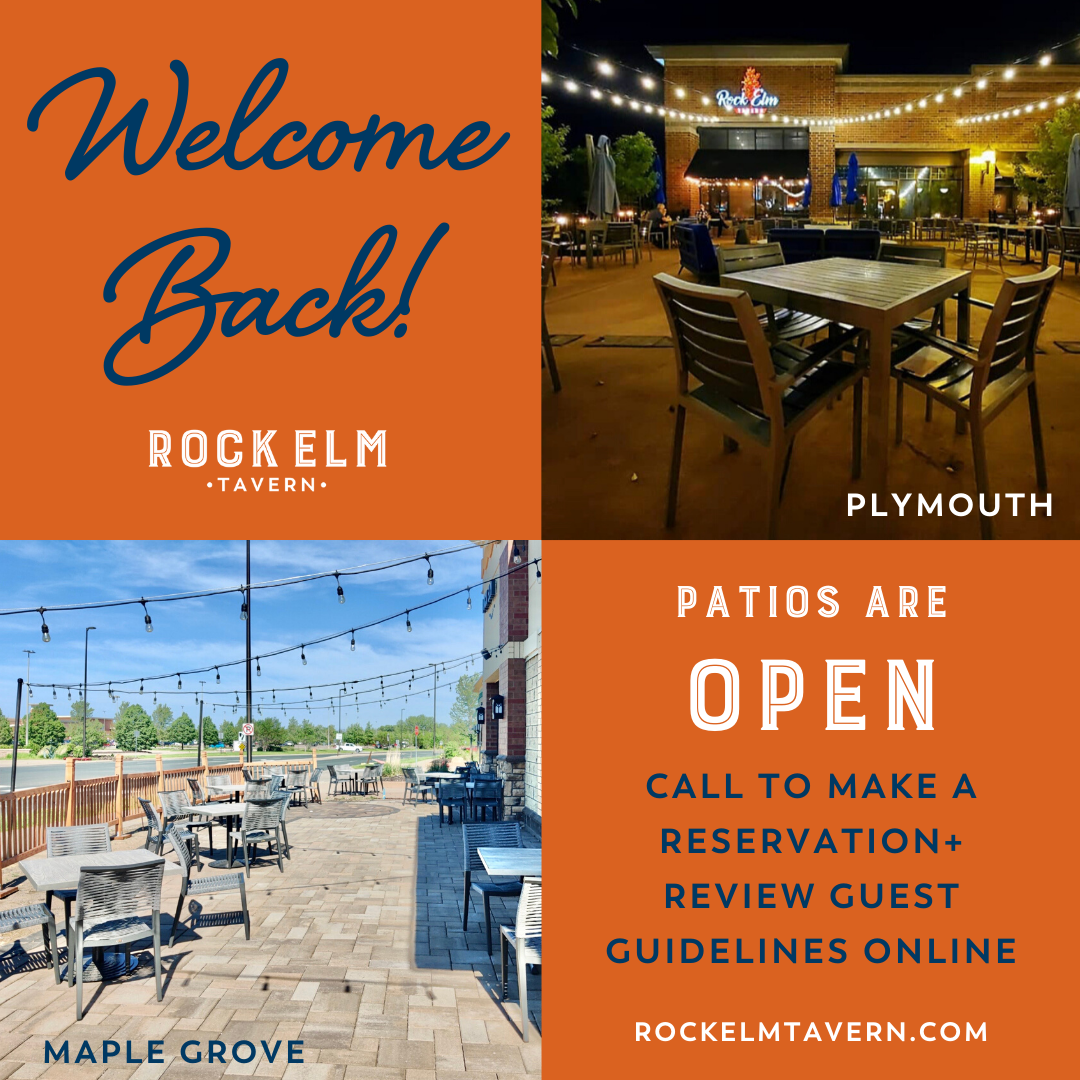 Patio Seating Now Available — Scratch Food & Craft Bar Rock Elm Tavern