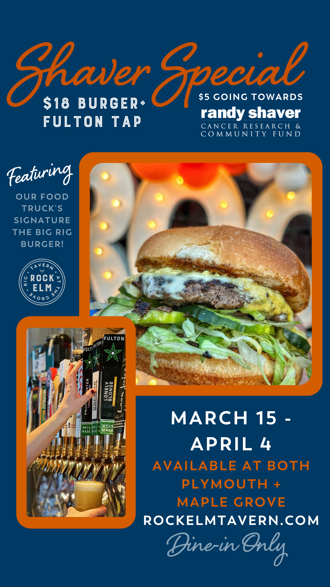 Burger and Beer Special MN — Scratch Food & Craft Bar Rock Elm Tavern