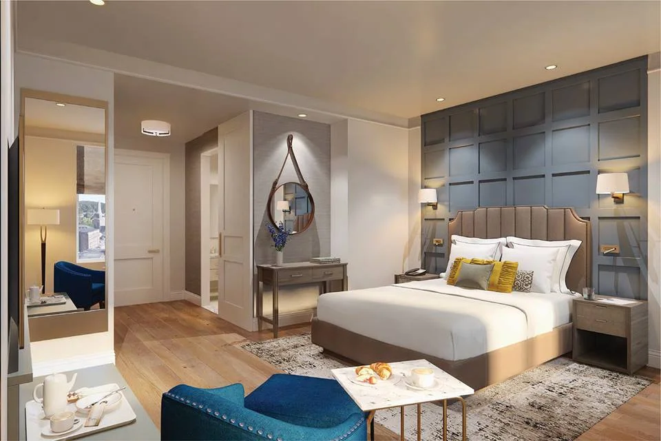 Every room is different from each other and the front side overlooks Main Street, the Capitol Building and the city skyline from above. On the river side, the Merrimack River is the star.