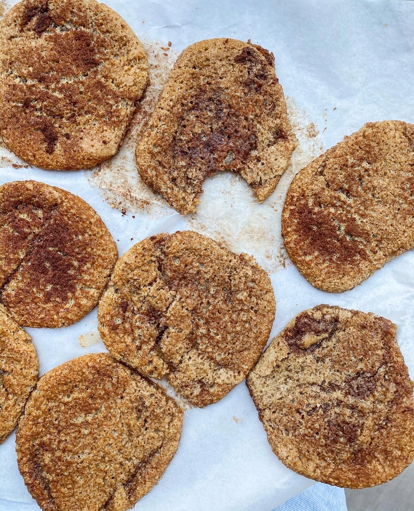 Healthy Snickerdoodle Tahini Cookies