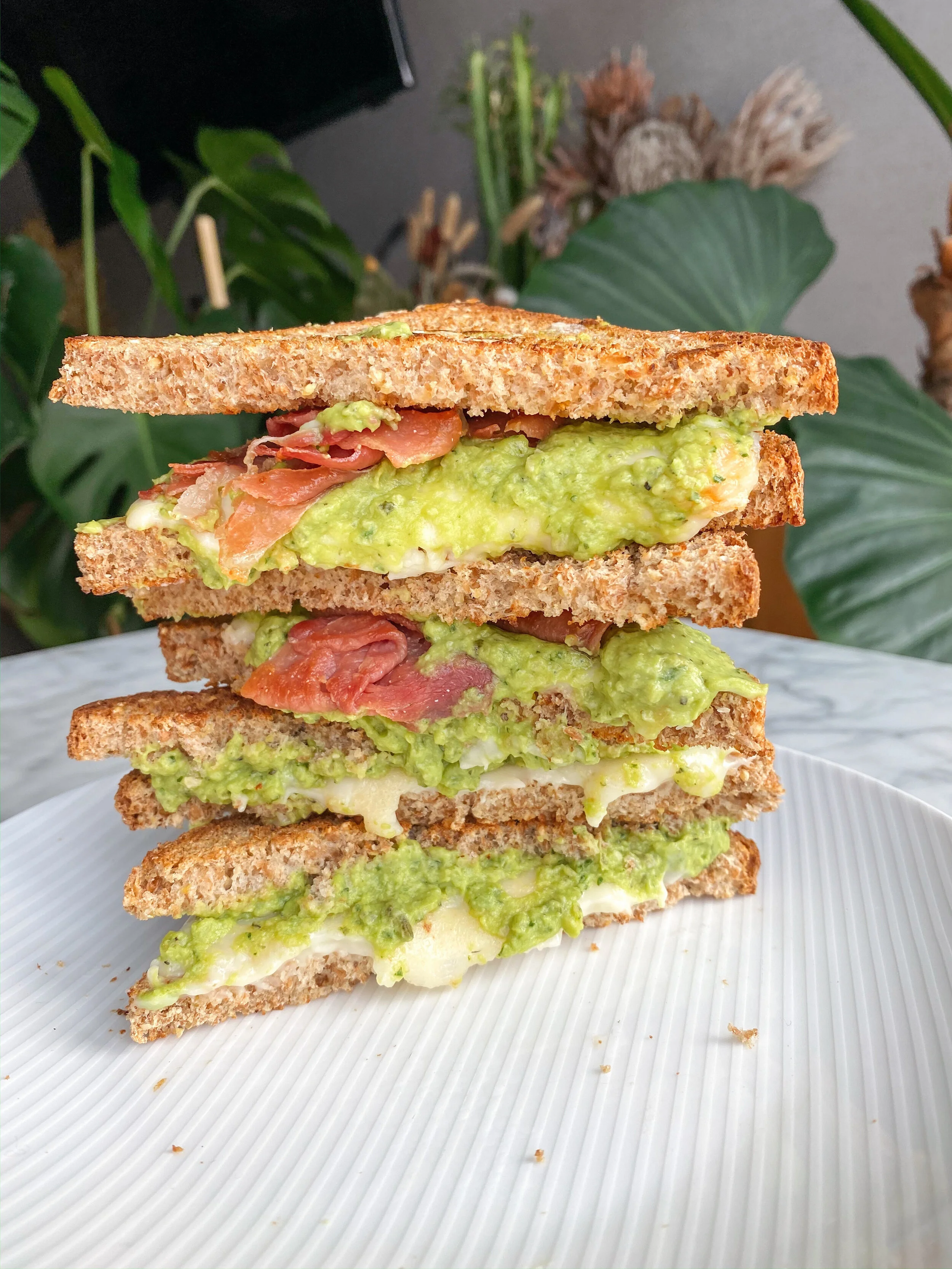 Avocado Pesto Grilled Cheese
