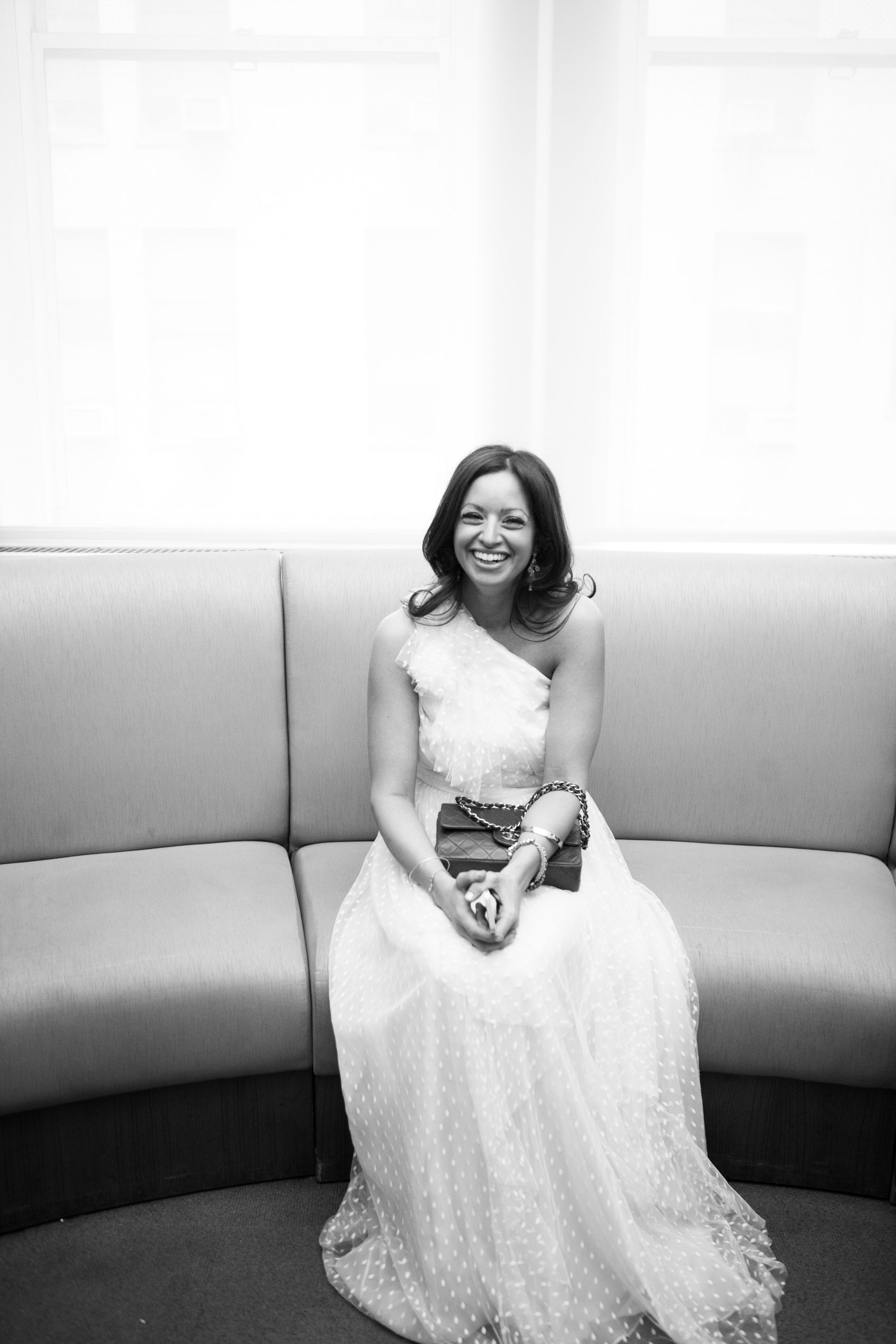 A bride waiting to elope in New York City