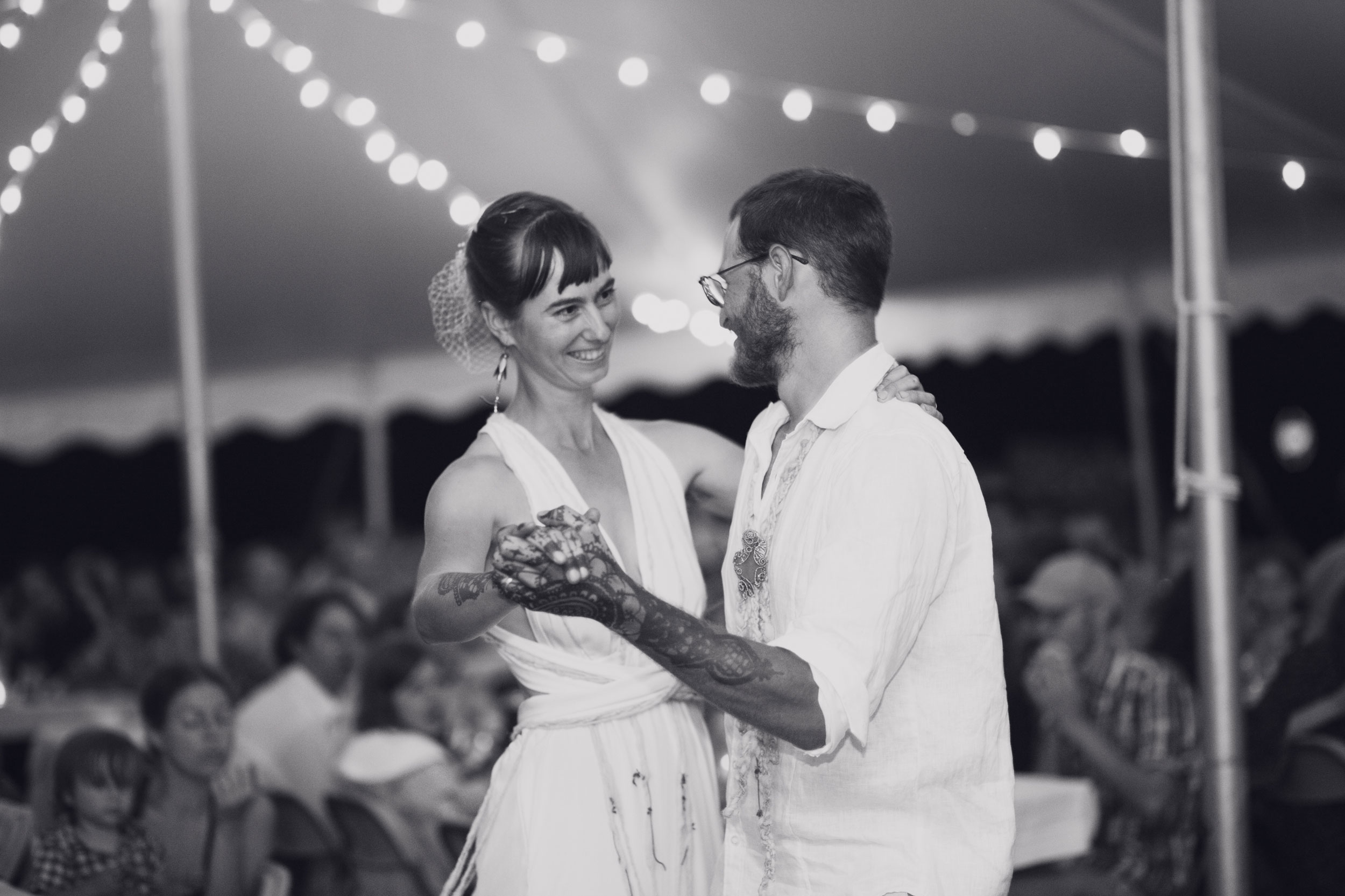 A couple during their first dance
