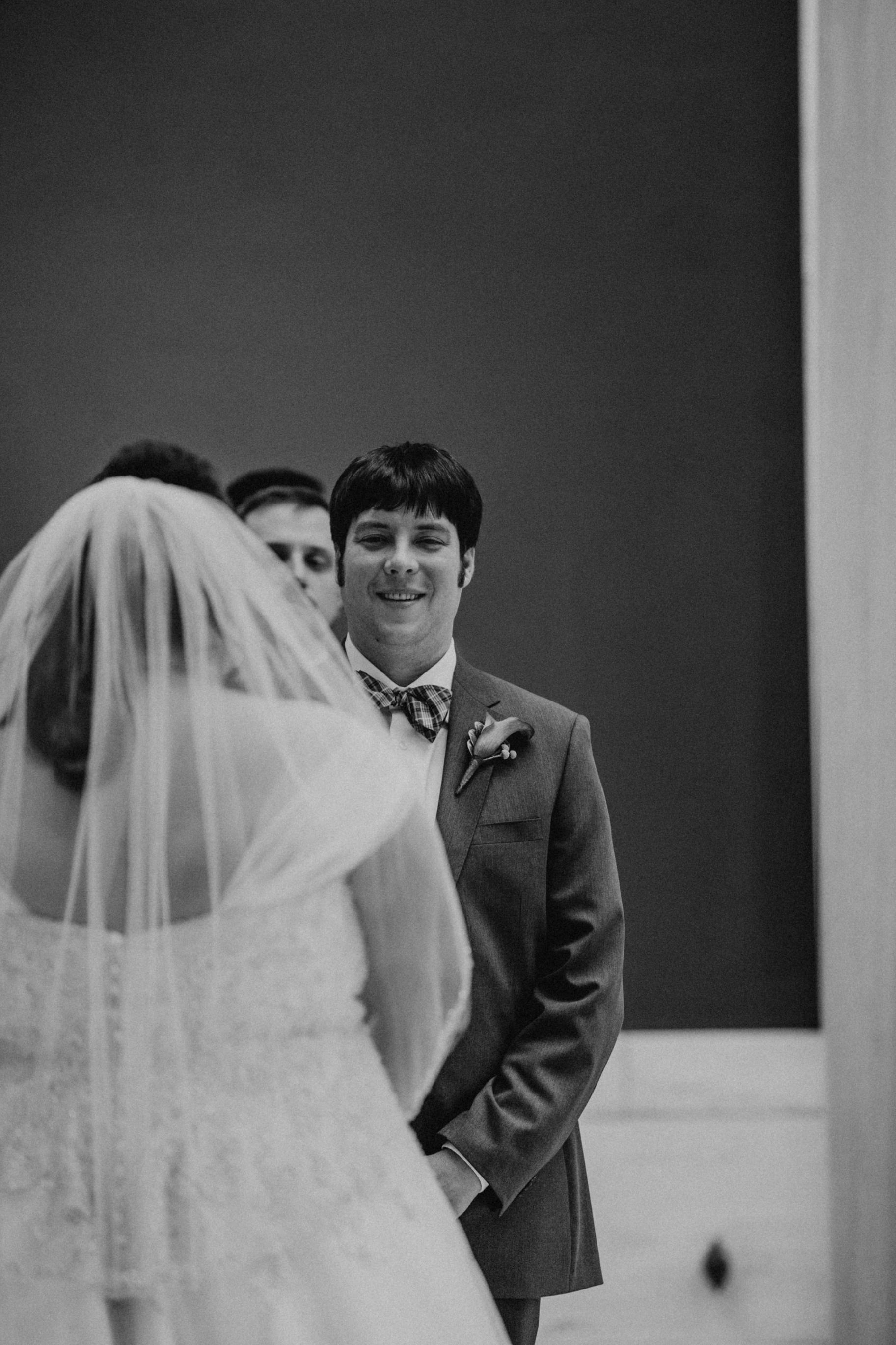 A groom during his wedding ceremony