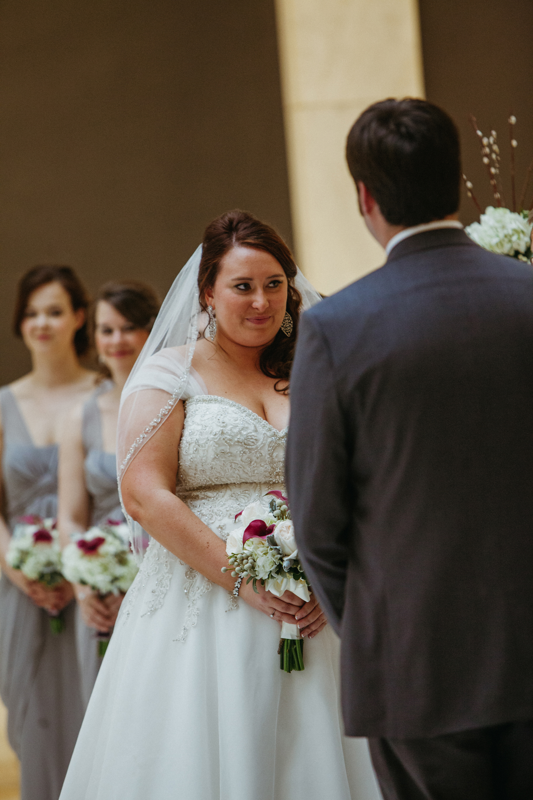 A bride during her wedding ceremony