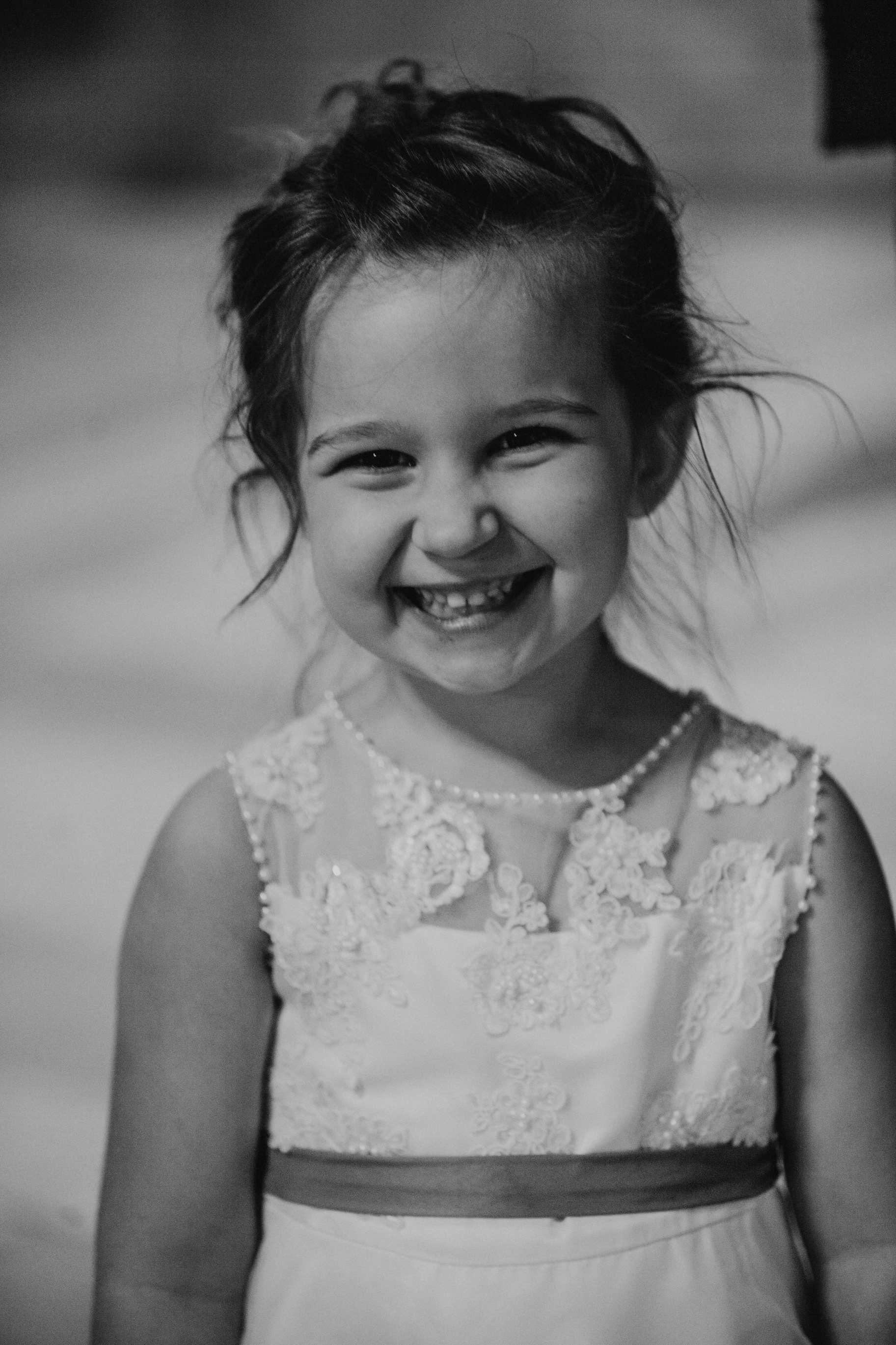 Flower girl at the wedding reception