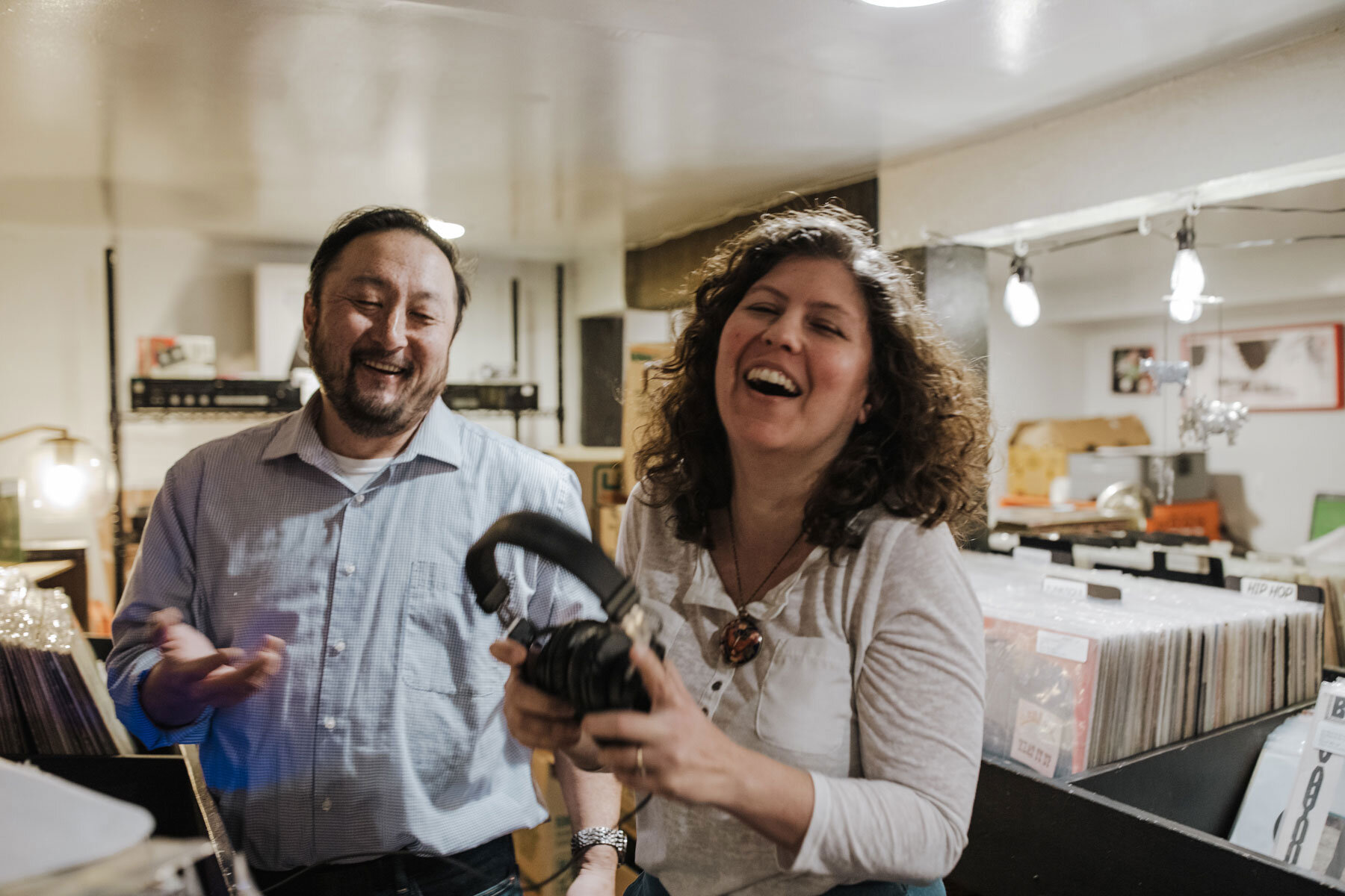 A couple at Milkcrate Cafe, Philadelphia PA