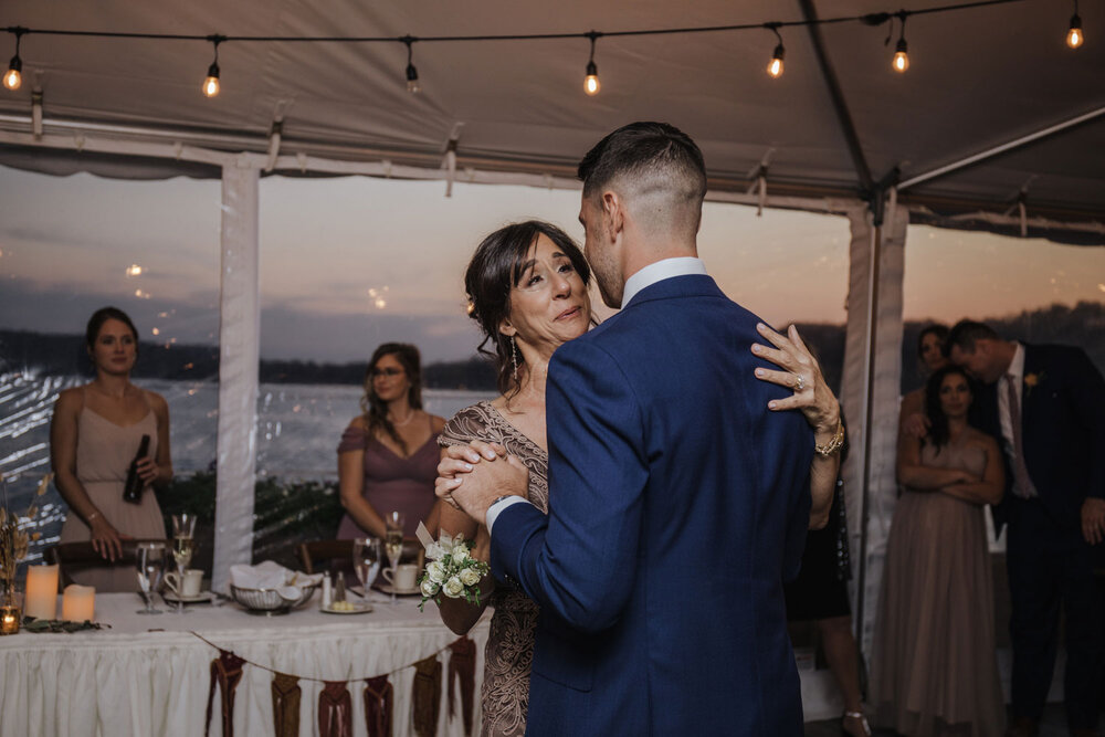 mother son dance at the reception