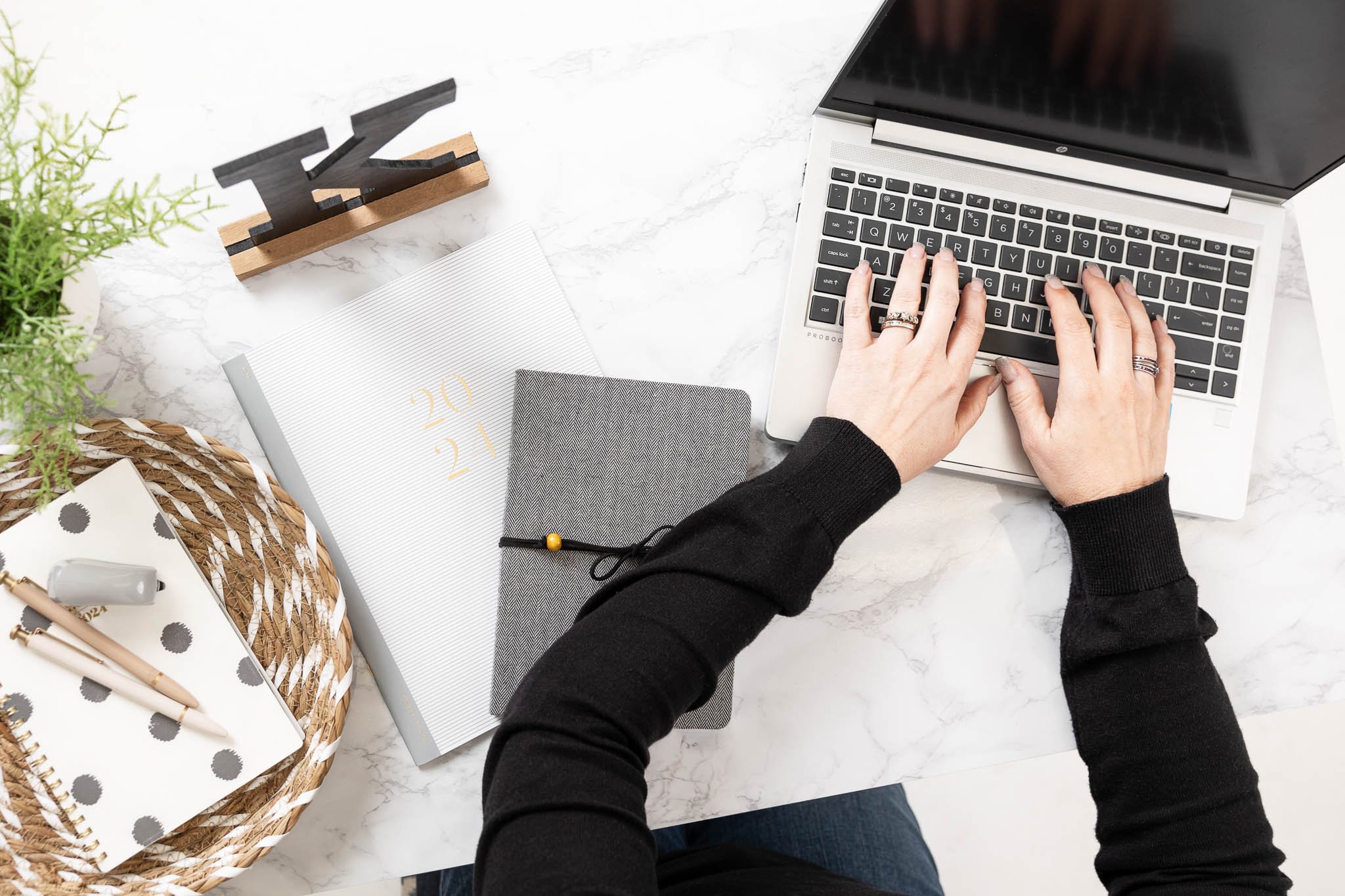 Personal branding photography for Women Entrepreneurs of Idaho featuring entrepreneur workspace