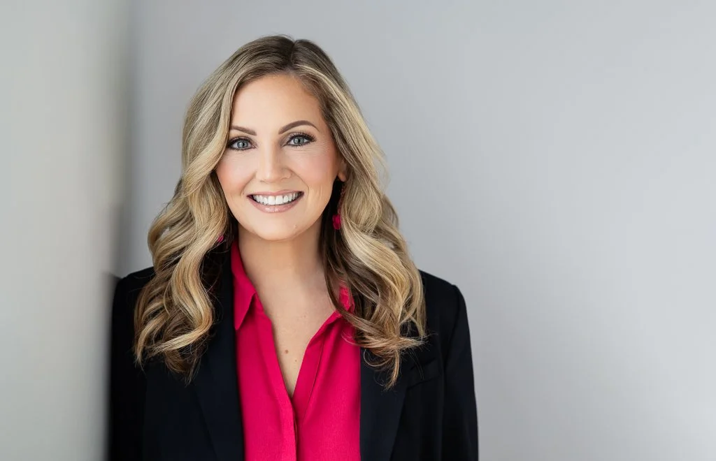 A second headshot in a different outfit of Updated professional headshot of a Boise CEO photographed in 2025, showing a confident and polished leadership presence