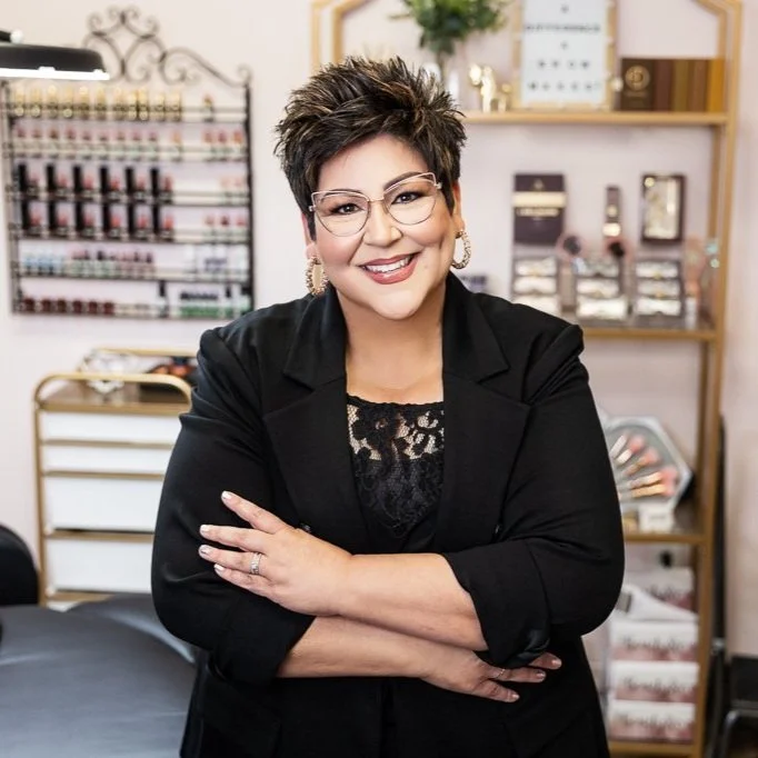 Professional branding portrait of Boise woman business owner photographed in studio