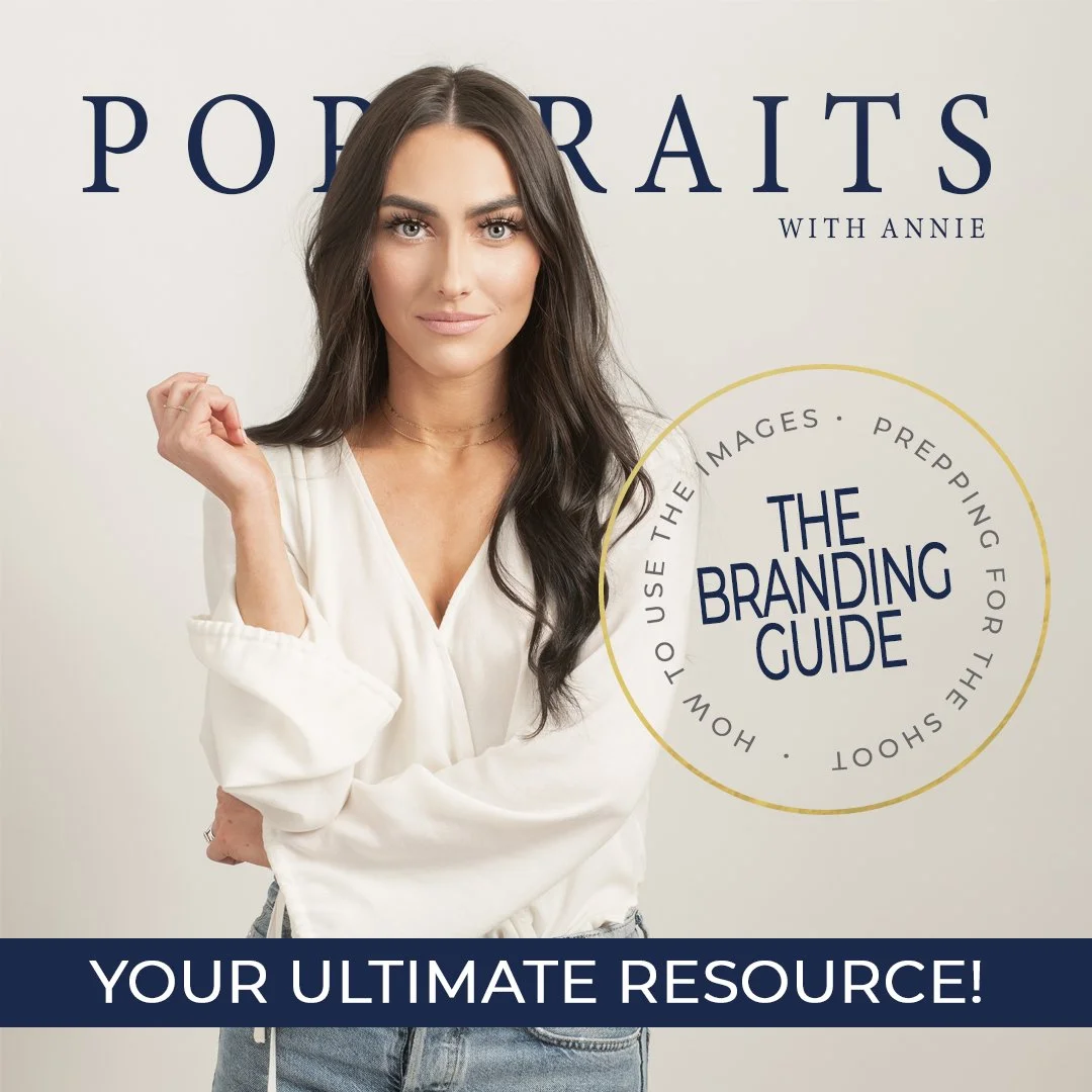 The Branding Guide by Portraits With Annie, a free resource for planning and using personal branding images.