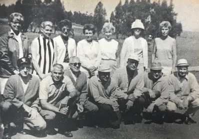 WINNING GOLFERS—Winning twosomes in the Pacific Women's Golf Association tournament at Black Lake Golf Course, were photographed following the action Sunday.