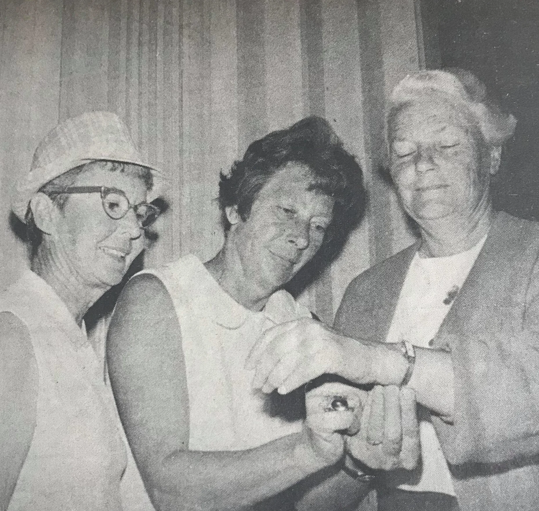 MESDAMES LAPHAM (L), WESTON ADMIRE MILDRED JUDE'S GOLD WATCH Miss Jude won Pacific Women's Golf Association Championship