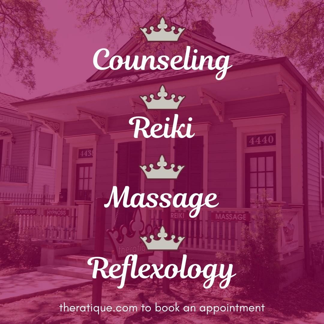 We're all about *holistic* wellness at our therapeutic boutique! To book an appointment, call us at 504-270-9618 or visit our website at www.theratique.com 👑 ⠀
-⠀
-⠀
#comeseeus #nolatherapy #counselingnola #nolacounseling #mentalhealthnola  #nolawel