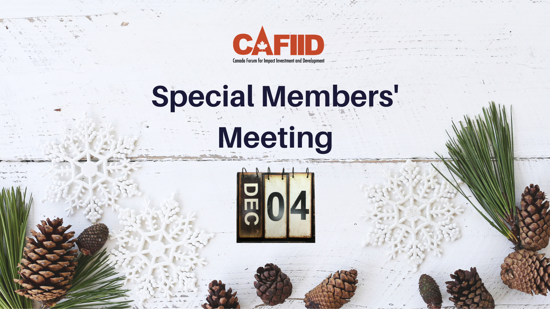 2026 CAFIID Special Members Meeting