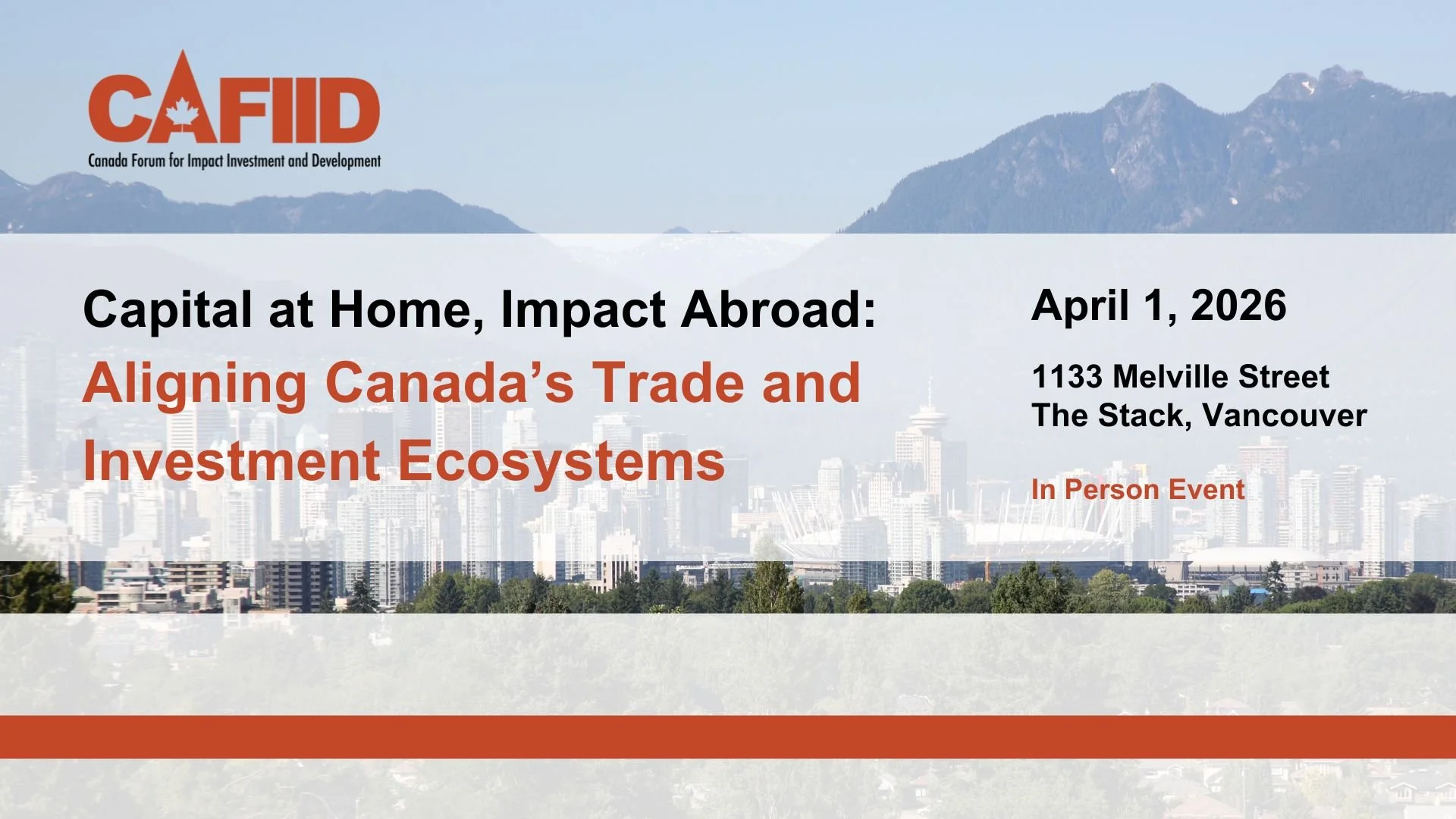 Capital at Home, Impact Abroad: Aligning Canada’s Trade and Investment Ecosystems (Vancouver)