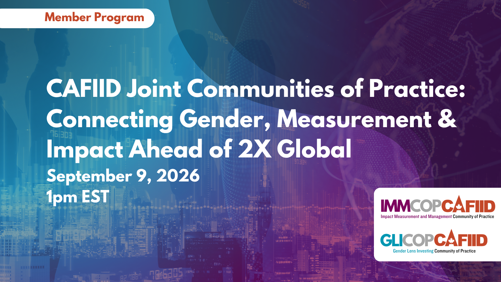 CAFIID Joint Communities of Practice: Connecting Gender, Measurement &amp; Impact Ahead of 2X Global