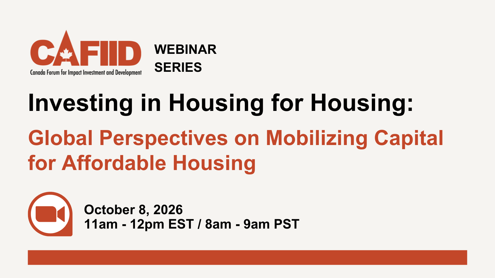 Investing in Housing for Housing: Global Perspectives on Mobilizing Capital for Affordable Housing