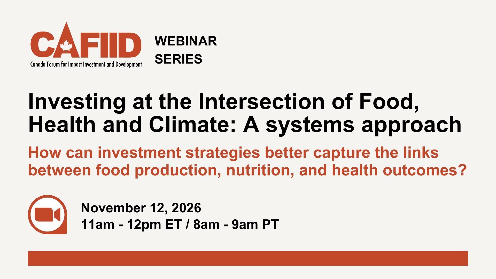 Investing at the Intersection of Food, Health and Climate: A Systems Approach