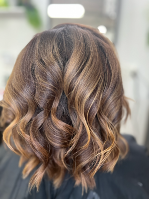 Dimensional brunette hair color by Kanika Styles