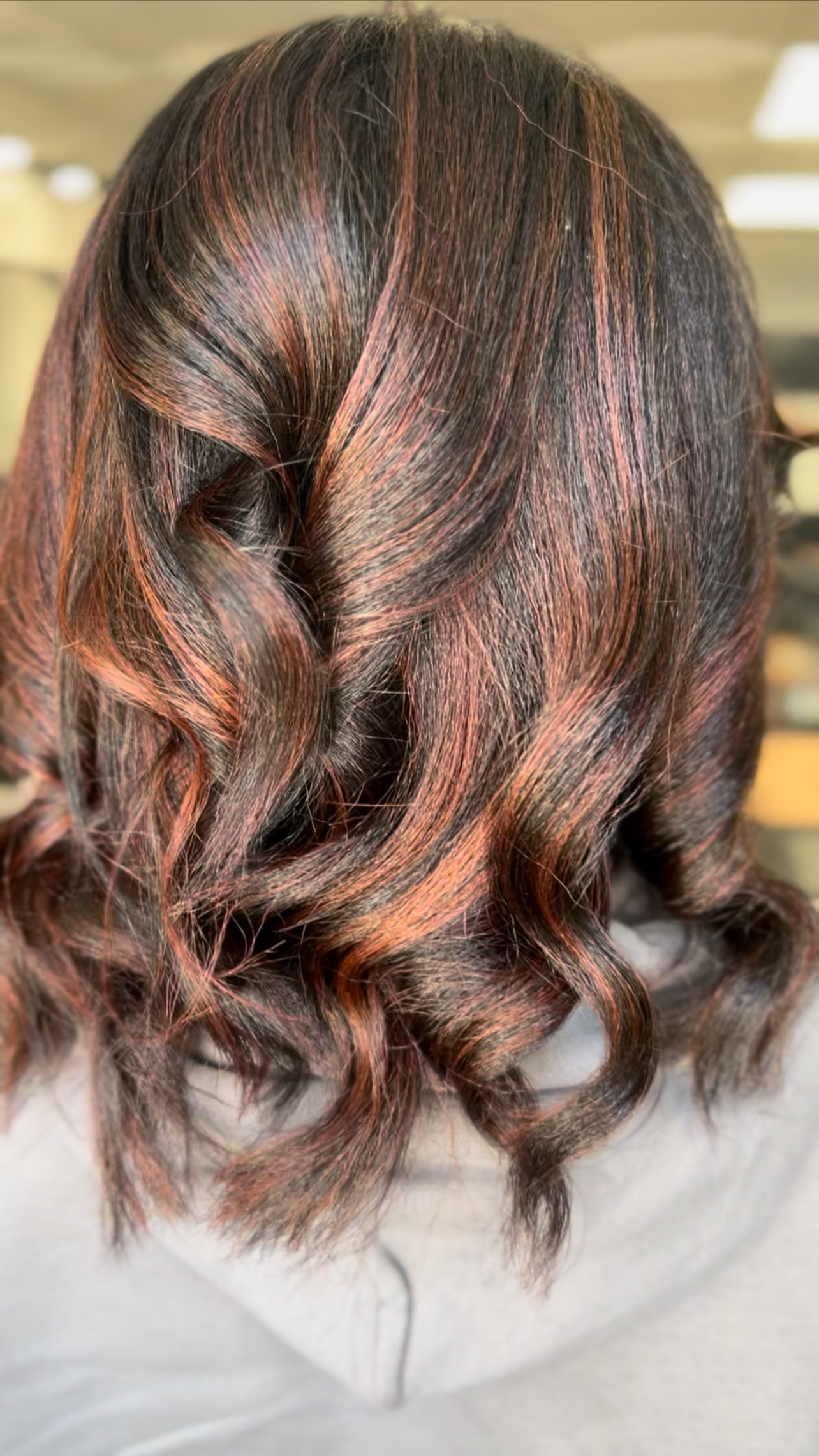 Warm dimensional copper color