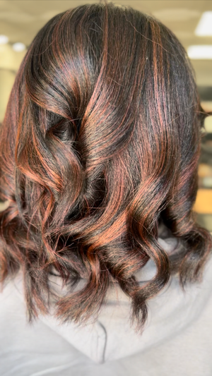 Dimensional color on textured hair by Kanika Styles