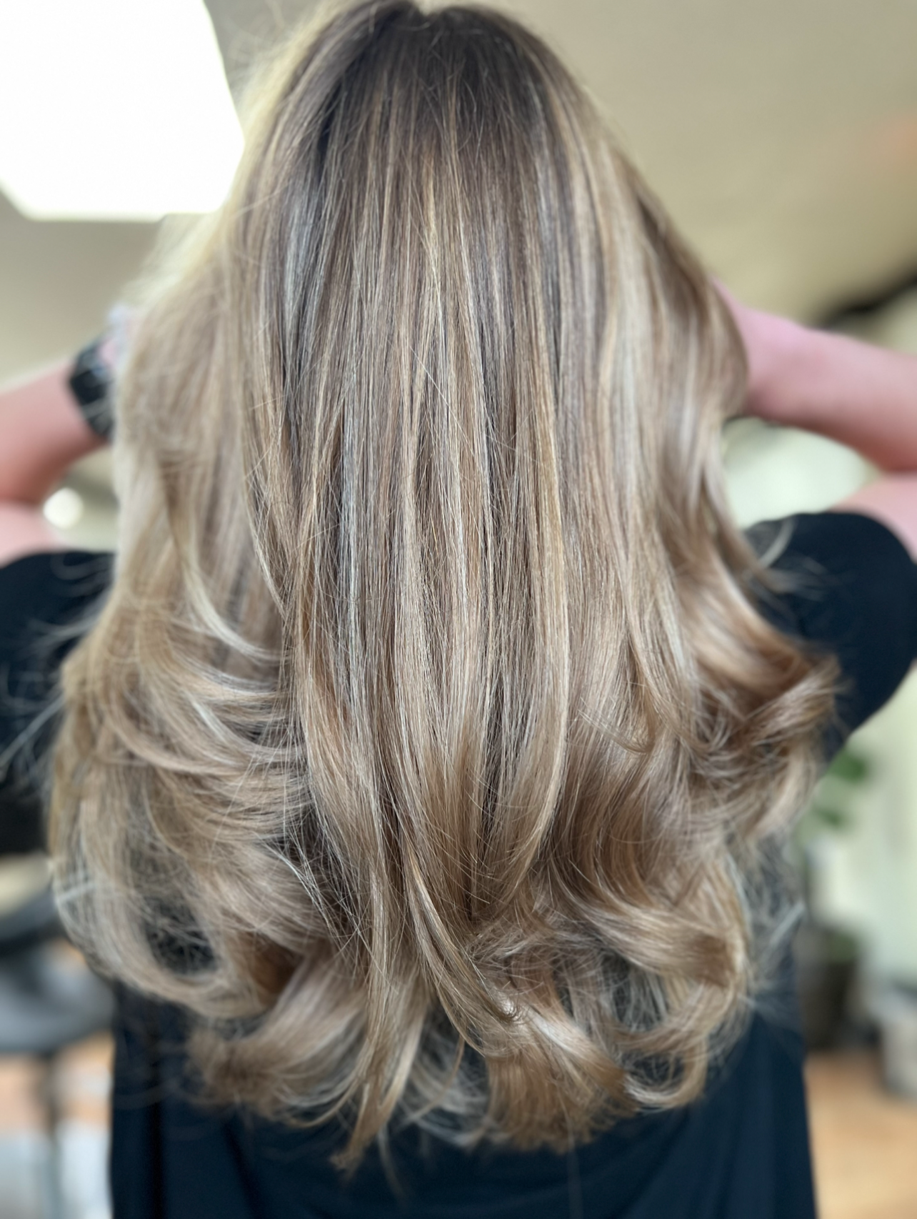 Bright blonde with shadow root