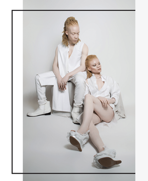 Natural Selection avant garde editorial portrait, hairstyling by Kanika Styles