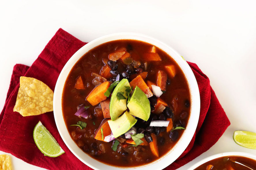5 Ingredient Sweet Potato Black Bean Chili