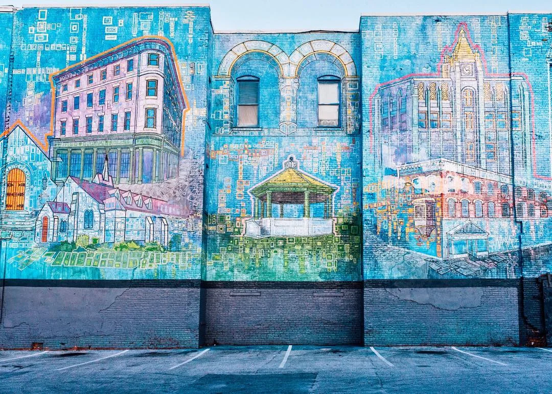 "Rutland City Buildings," Persi Navares, 2014, Evelyn Street.