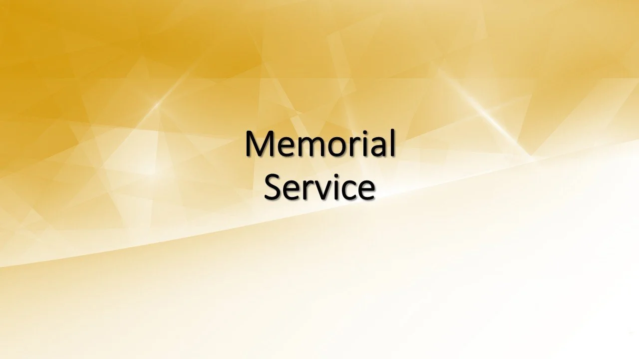 Memorial Service - Mr. Thorese Branner