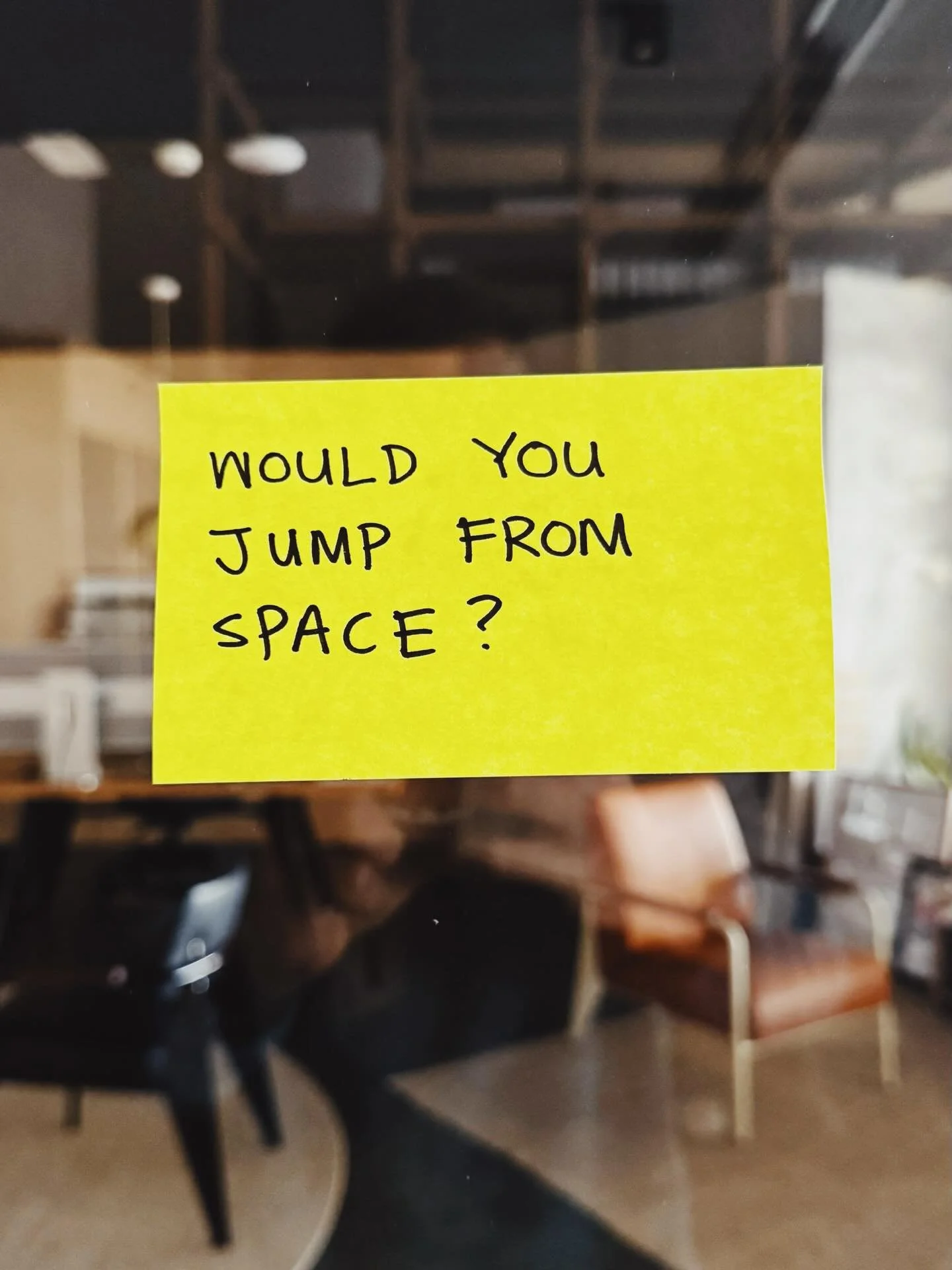 We wouldn&rsquo;t, but join us on Tuesday to hear from Red Bulls former Head of Ideas &amp; Inspiration, Helmut Wahl who helped Felix Baumgartner do it in 2012 and has the stories to back it up. 
It&rsquo;s gonna be good.
____
Tuesday 9th December
7p