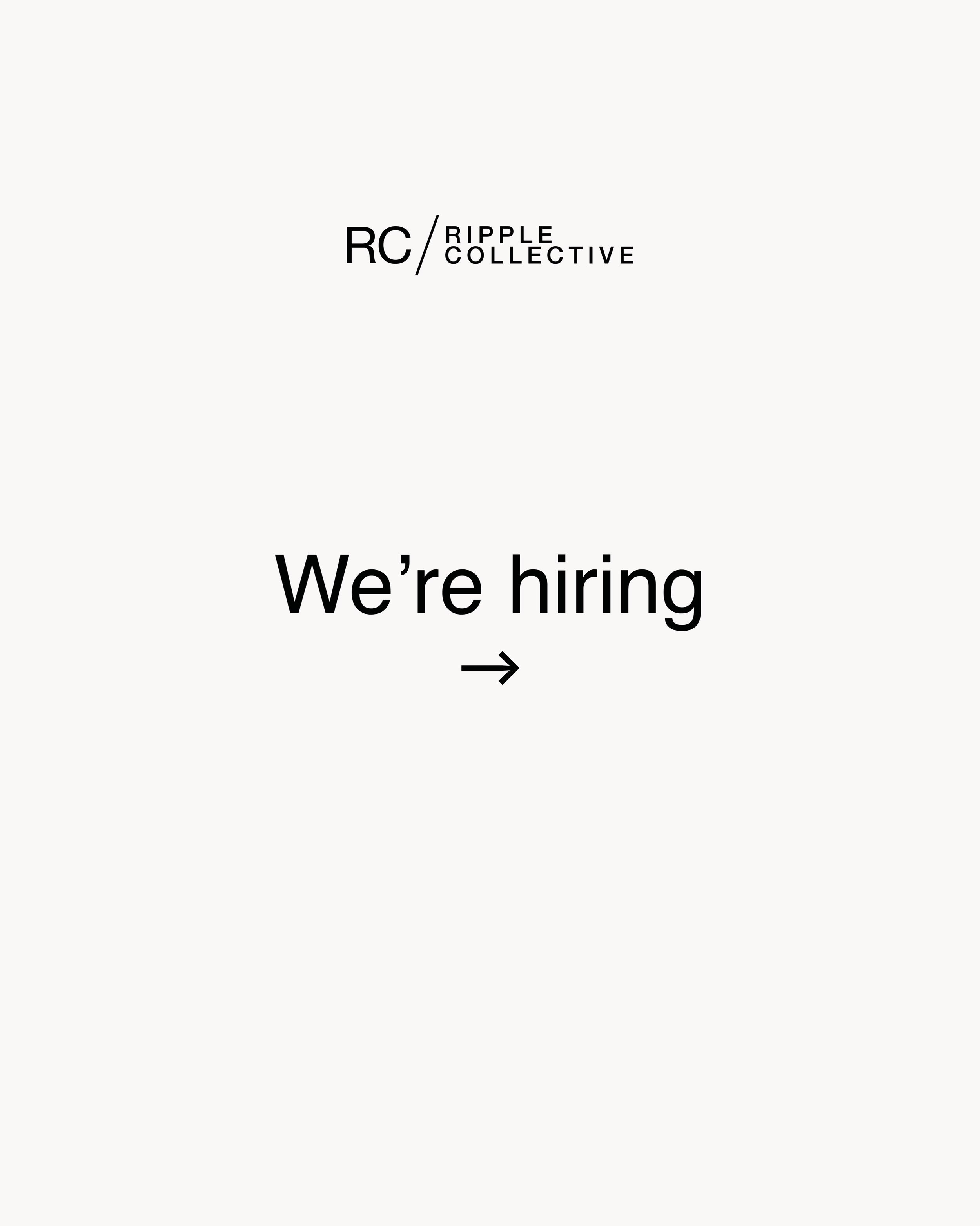 We&rsquo;re looking for some good people for roles across the Ripple Collective! All full-time, all based in Abu Dhabi. Swipe right to see the details. 
// Senior Graphic designer @ Slash
// Master carpenter @ Fabrica 
// Ceramicist @ Fabrica 

Is it
