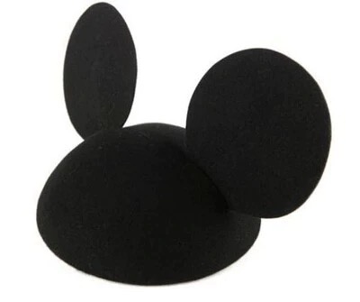 Black Felt Mickey Ears Fascinator 