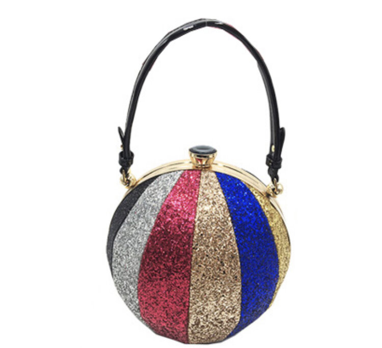 Multicolor Glitter Beach Ball Handbag — Dish Rags Clothing