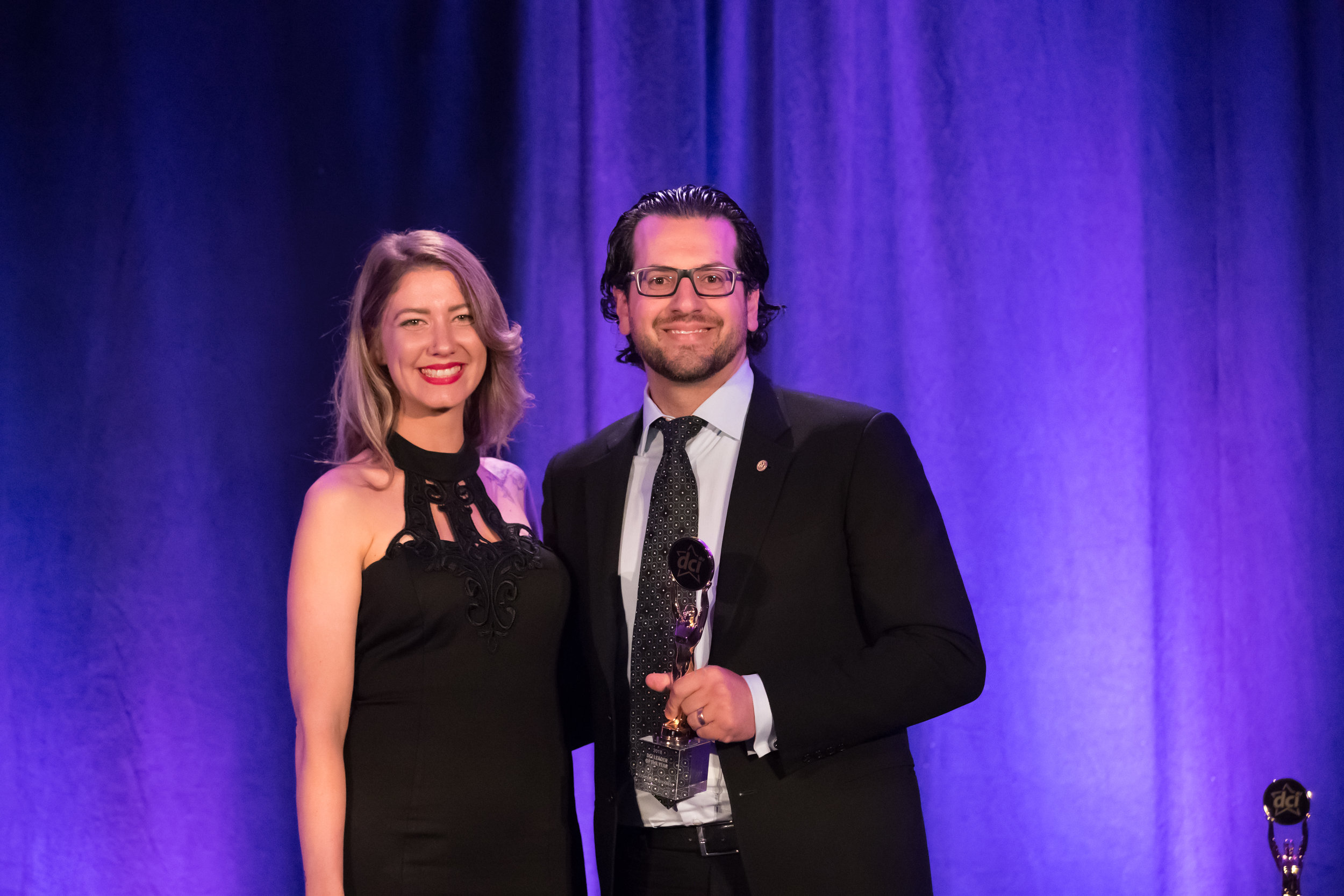 Giancarlo Trimarchi With Star Awards Presenter